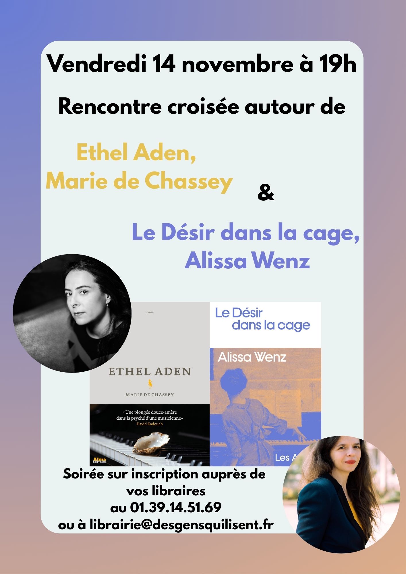 Rencontre croisée avec Marie de Chassey et Alissa Wenz